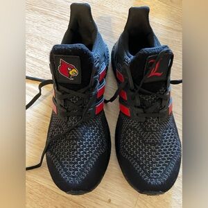 University of Louisville (UOFL) Adidas Ultraboost black tennis shoes. Worn once